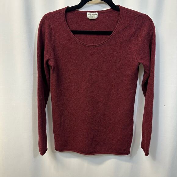 Club Monaco 100% Cashmere Red Crew Neck Long Sleeve Sweater XS - Picture 1 of 4